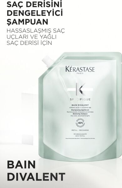 Specifique Bain Divalent Yağlanma Karşıtı Şampuan 500 ml Arındırıcı Etki ile Yağlı Saçlar İçin