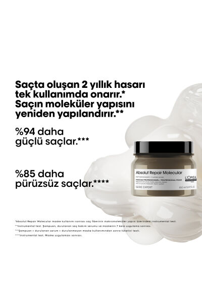 Absolut Repair Molecular Tüm Yıpranmış Saçlar İçin Yoğun Onarıcı Maske 150 ml