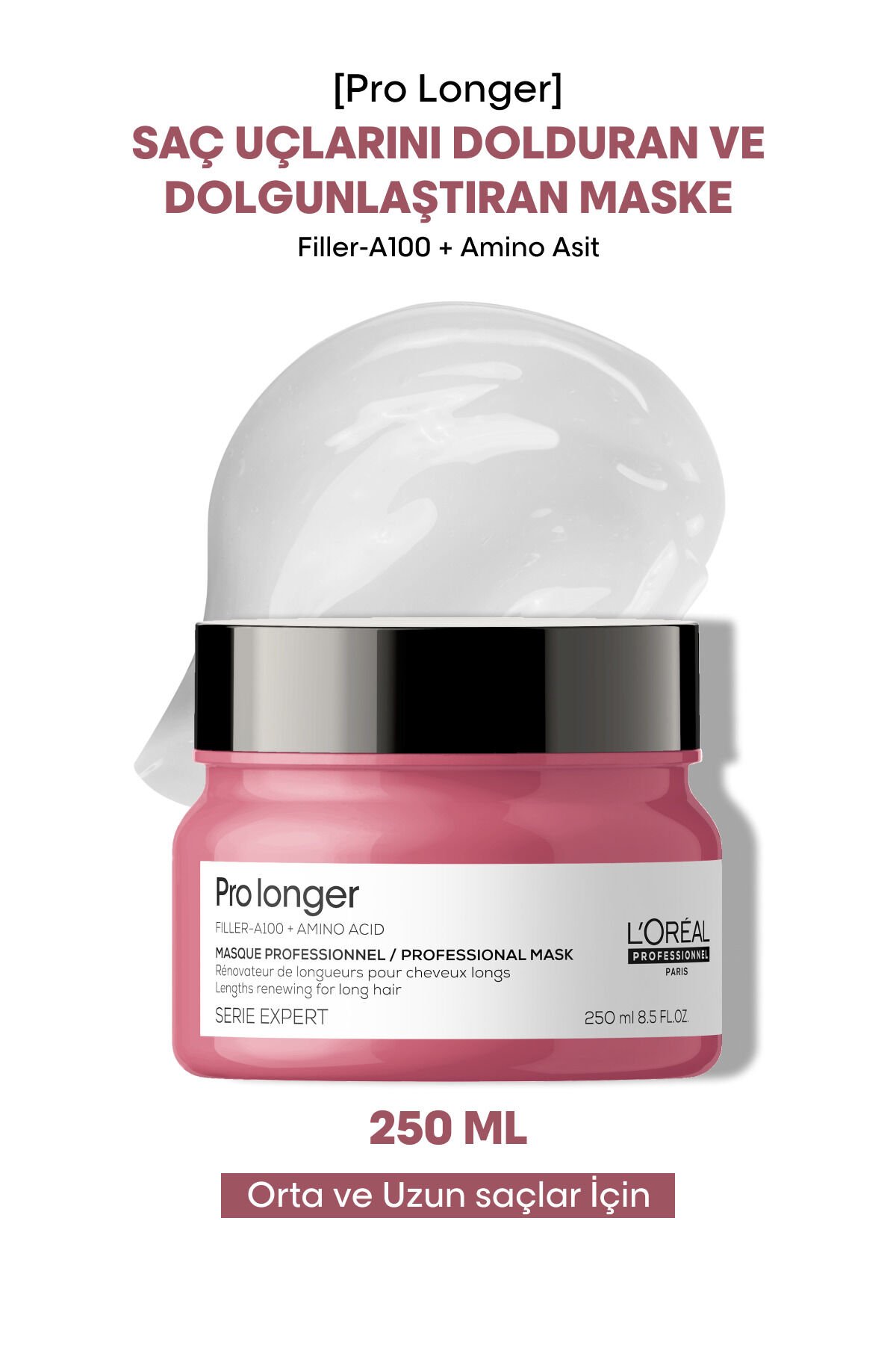 Serie Expert Pro Longer Saç Boylarının Görünümünü Yenileyici Maske 250 Ml