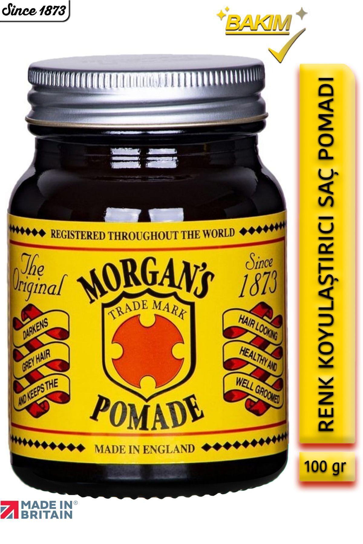 Morgan's Hair Darkening Grileşen Saçlara Özel Renk Koyulaştırıcı Pomad (YELLOW LABEL) 100 ml