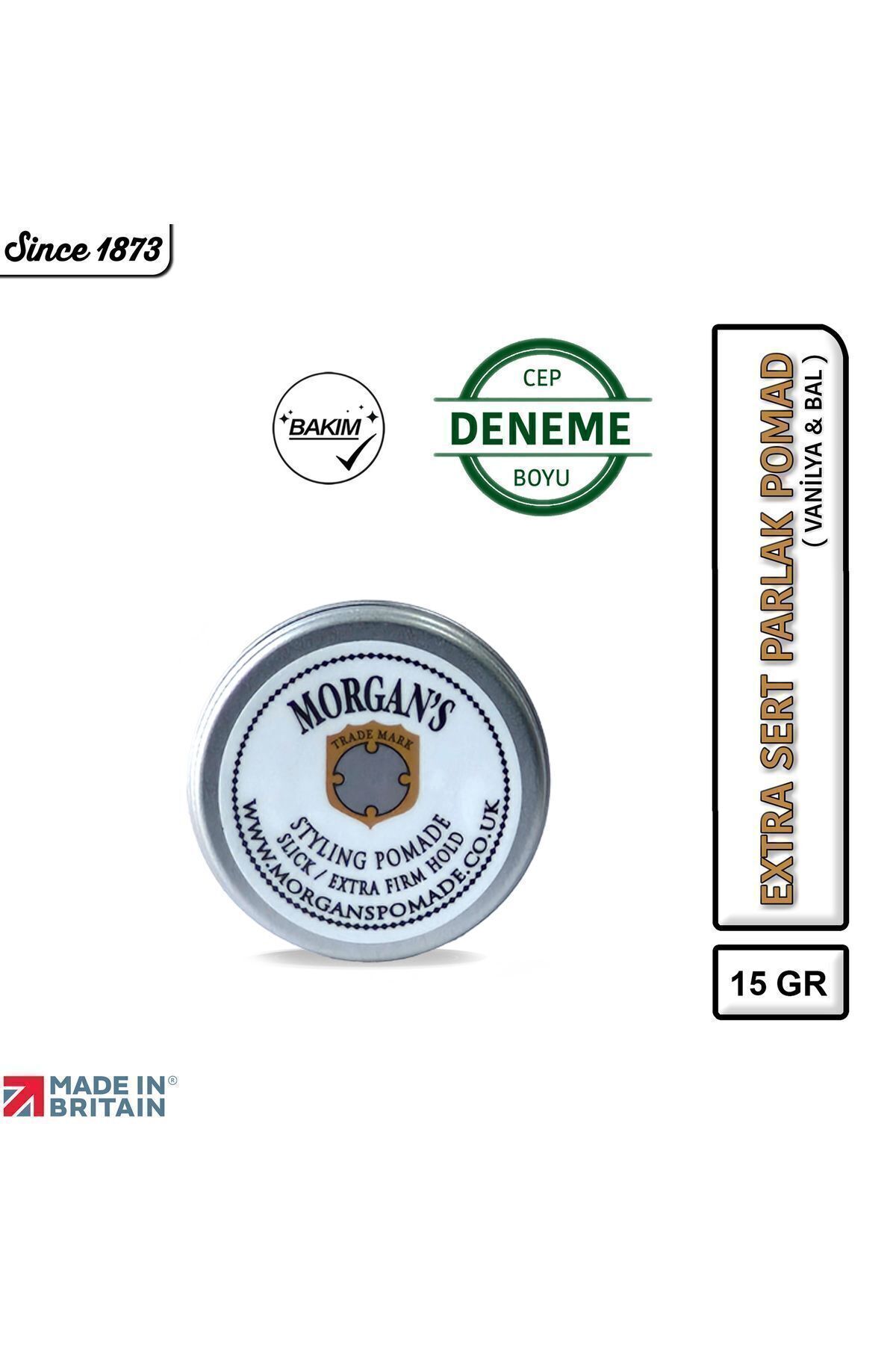 Morgan's Extra Hold Vanilla & Honey - Extra Sert Tutucu Parlak Pomad 15 gr (DENEME CEP BOY)