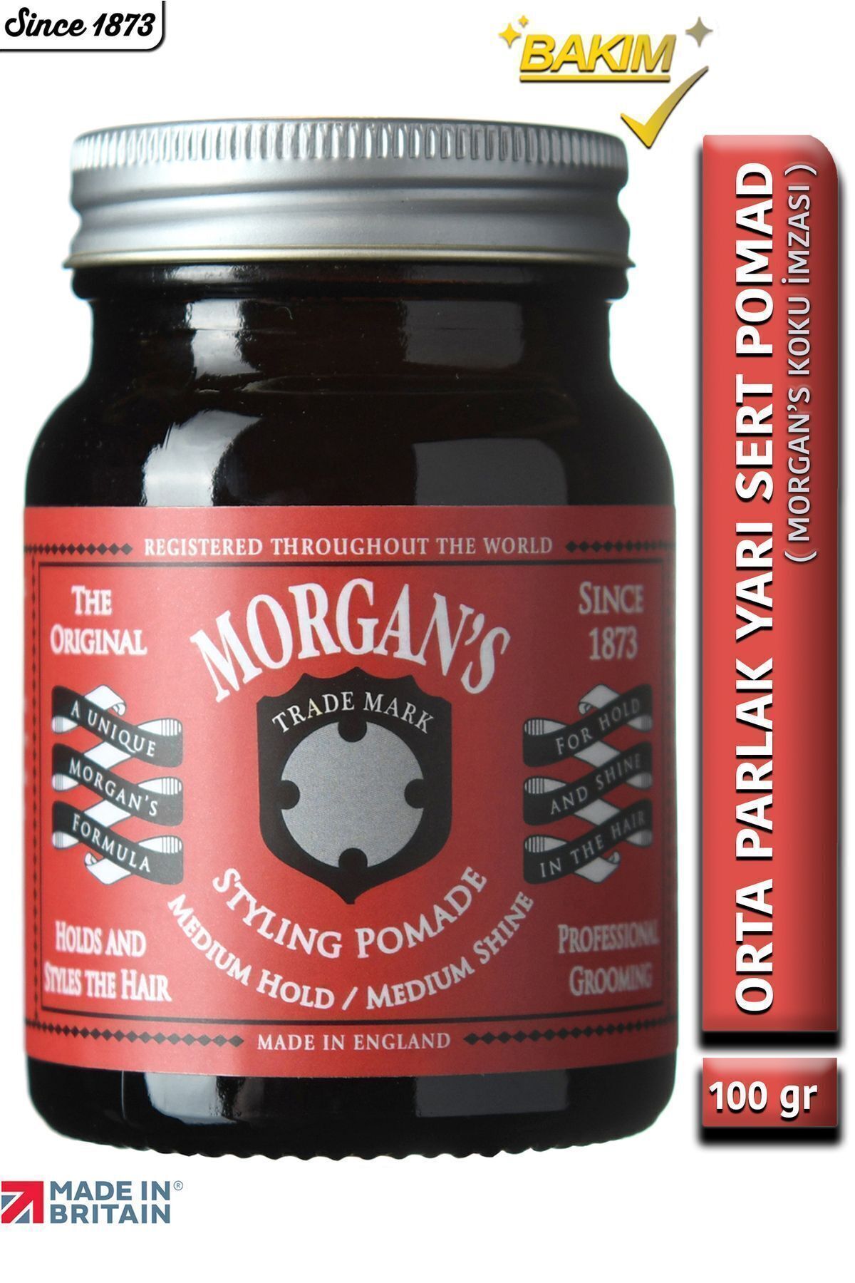 Morgan's Medium Hold Shine - Orta Tutuşlu Parlaklık Veren Pomat (RED LABEL) 100gr