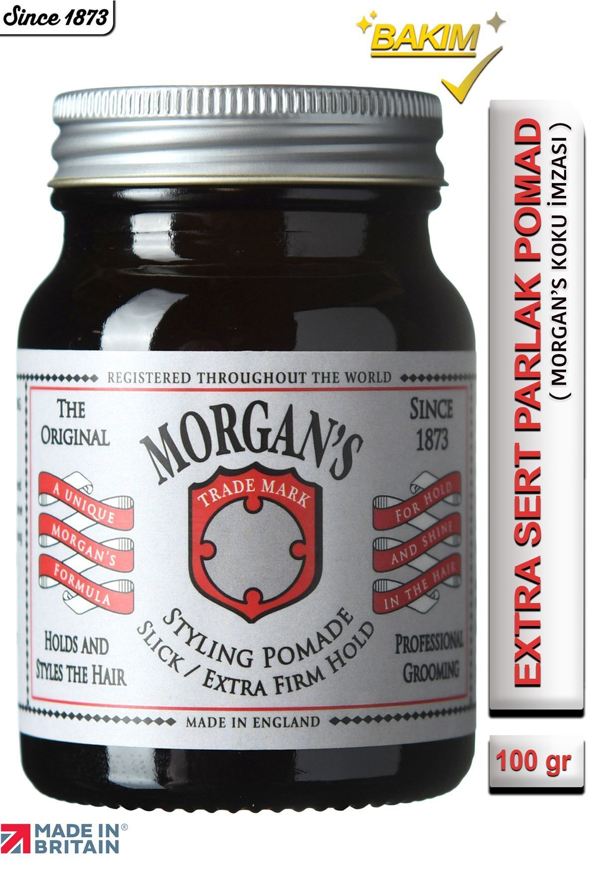 Morgan's Slick Extra Firm Hold - Extra Sert Tutucu Şekillendirici Pomad (SİLVER LABEL) 100gr