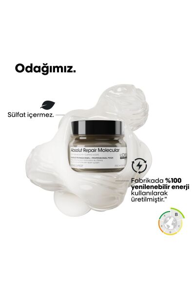 Absolut Repair Molecular Tüm Yıpranmış Saçlar İçin Yoğun Onarıcı Maske 250 ml