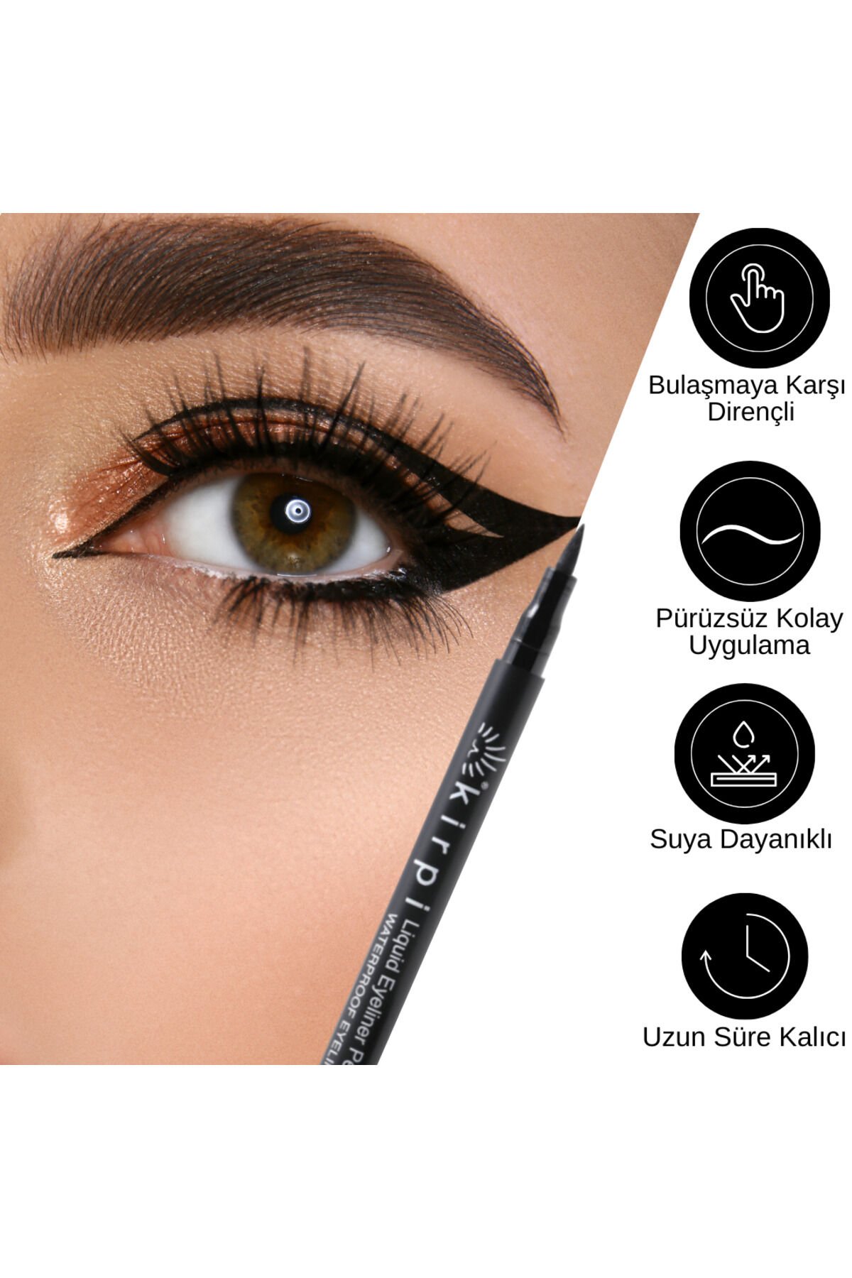 KİRPİ AKMAYAN EYELINER GÖZ KALEMİ 'Siyah'