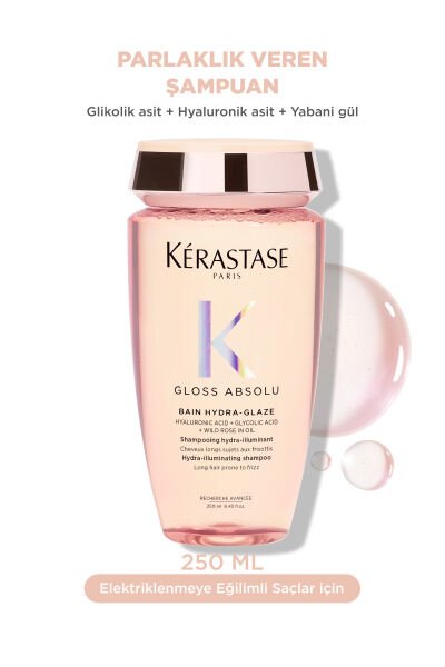 Gloss Absolu Elektriklenmeye Eğilimli Saçlar Için Parlaklık Veren Şampuan 250 ml