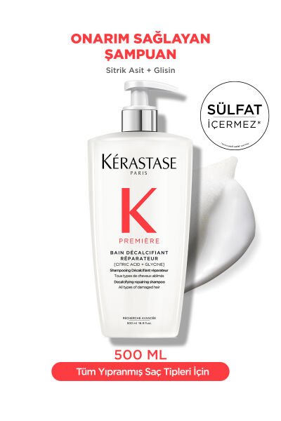 Premiere Bain Decalcifiant Reparateur Yıpranmış Saçlar Onarım Sağlayan Şampuan 500ml