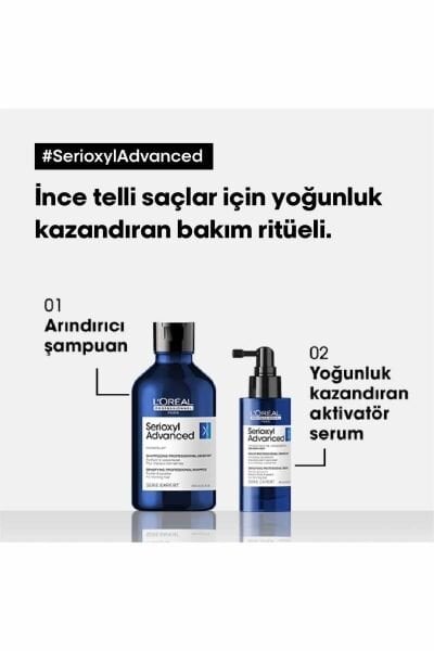 Serie Expert Serioxyl Advanced Incelmiş Saç Telleri Için Yoğunluk Kazandıran Şampuan 1500 Ml