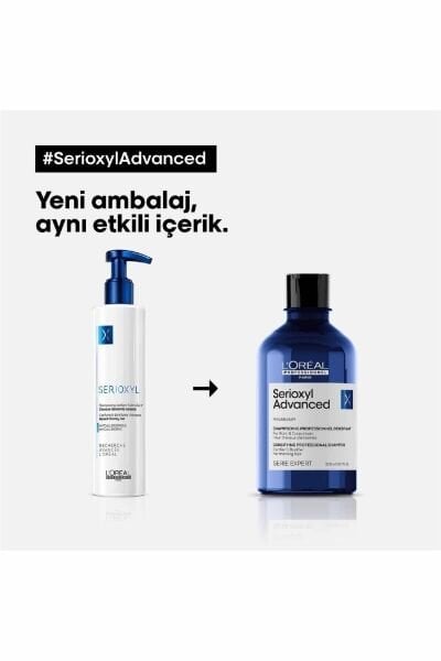 Serie Expert Serioxyl Advanced Incelmiş Saç Telleri Için Yoğunluk Kazandıran Şampuan 1500 Ml
