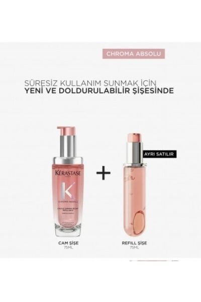 Chroma Absolu L'huile Chroma Eclat Boyalı Saçlar Için Bakım Yağı 75 ml Yeniden Doldurulabilir