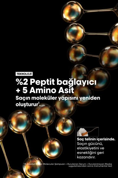 Serie Expert Absolut Repair Molecular Tüm Yıpranmış Saçlar Için Arındırıcı Şam