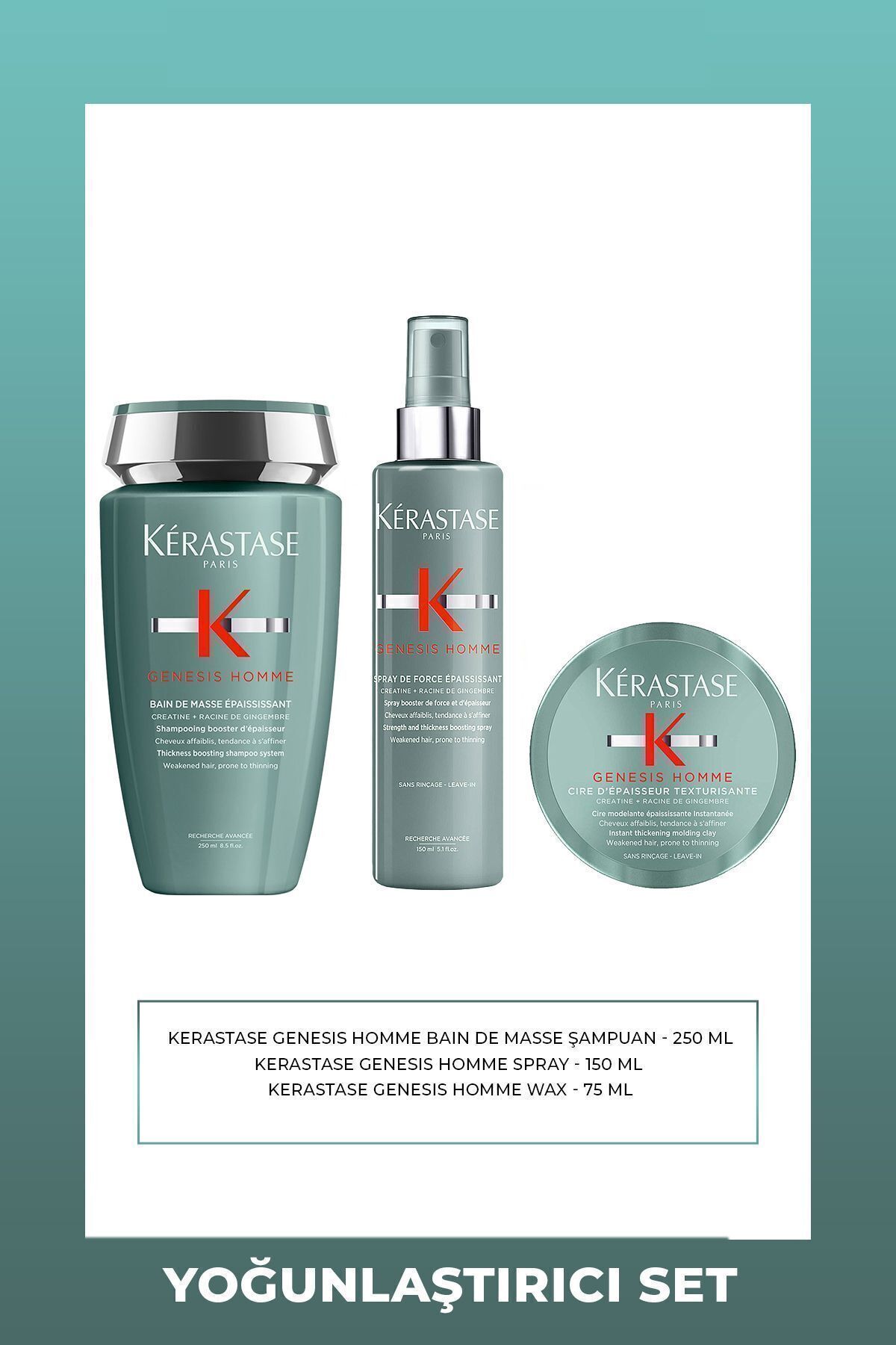 Kérastase Genesis Homme Strengthening Dökülme Karşıtı-Hacimlendirici 3'lü Set