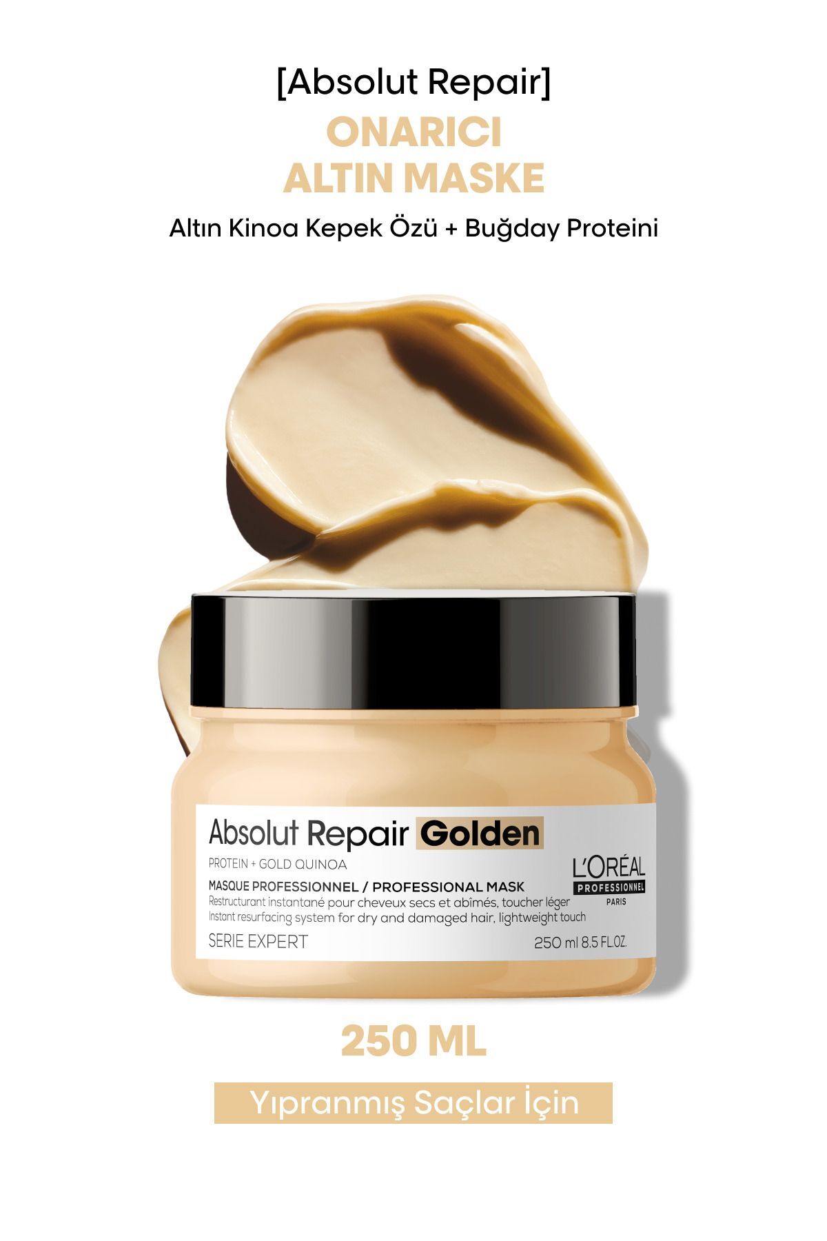 Serie Expert Absolut Repair Yıpranmış Saçlar Için Onarıcı Altın Maske 250ml