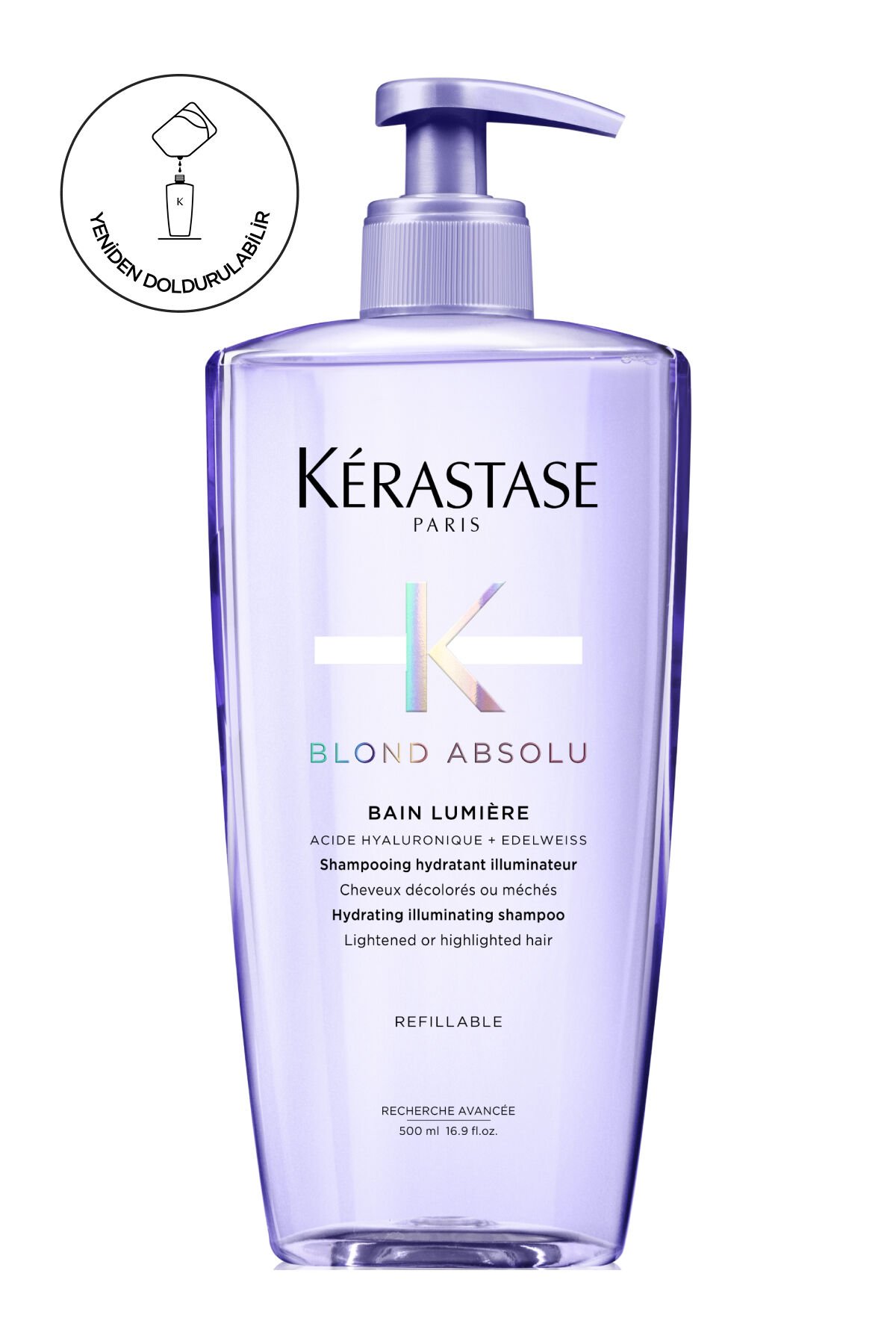 Blond Absolu Bain Lumiere Işlem Görmüş Sarı Saçlar Için Parlaklık Veren Şampuan 500 ml 500