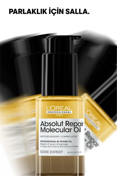 Absolut Repair Molecular Çift Fazlı Profesyonel Saç Bakım Yağı 30 ml