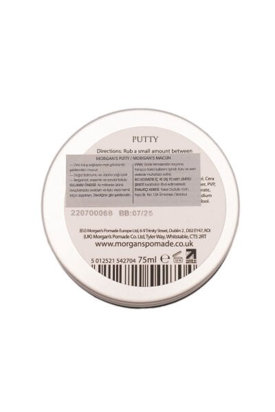 Morgan's Pomade Putty Medium Matt Finish - Orta Tutuşlu, Hacim Veren Mat Şekillendirici Krem 75ml