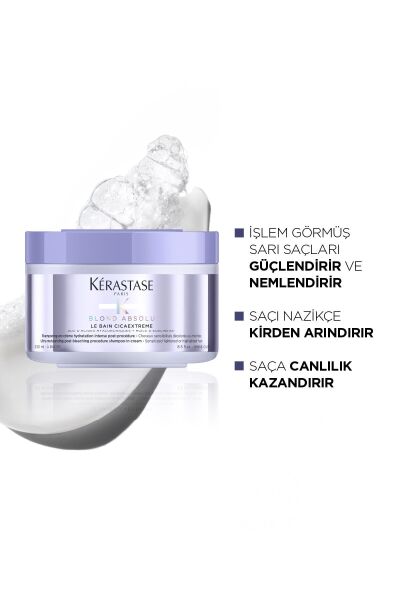 Kerastase Blond Absolu Le Bain Cicaextreme Sarı Saçlar Için Işlem Sonrası Nemlendirici Şampuan 250ml