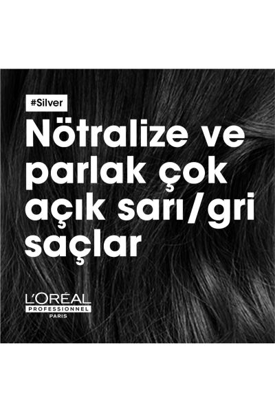 L'oreal Professionnel Serie Expert Silver Çok Açık Sarı, Gri Ve Beyaz Saçlar Için Renk Dengeleyici Mor Refill Şampuanı