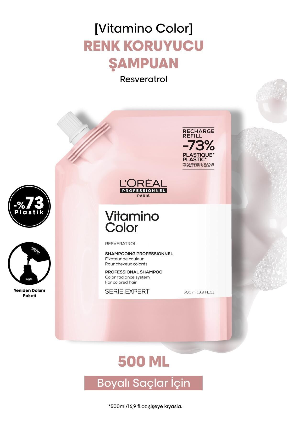 L'oreal Professionnel Vitamino Color Boyalı Saçlar için Renk Koruyucu Refill Şampuan 500ml