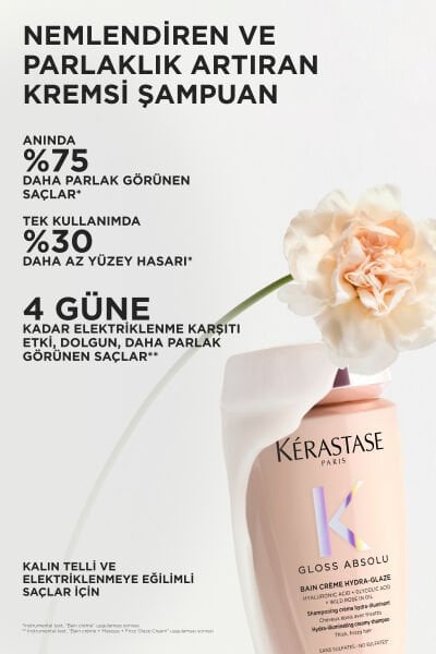 Gloss Absolu Elektriklenmeye Eğilimli Saçlar Için Parlaklık Veren Şampuan 250ml
