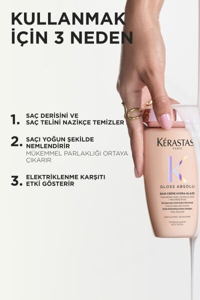 Gloss Absolu Elektriklenmeye Eğilimli Saçlar Için Parlaklık Veren Şampuan 250ml