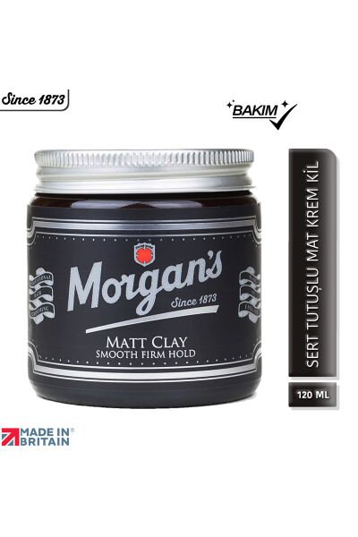 Morgan's Pomade Matt Clay Smooth Firm Hold - Güçlü Tutuş Sağlayan Şekillendirici Kil 120 ml